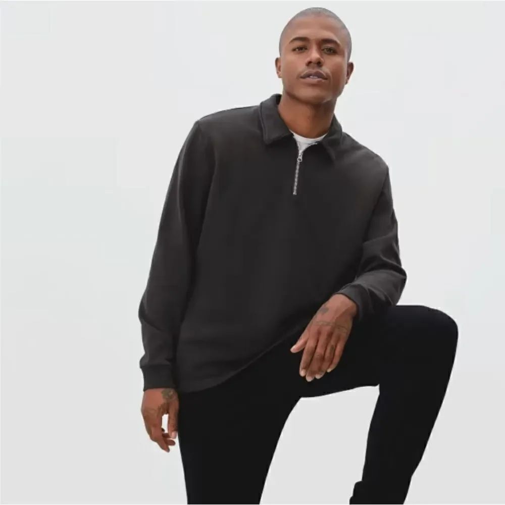 Everlane The Track Quarter Zip Sweatshirt
